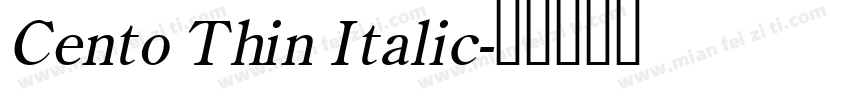 Cento Thin Italic字体转换